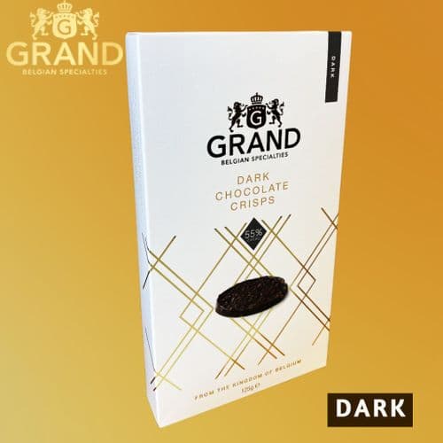 GRAND BELGIAN CHOCOLATE CRISPS DARK 125g x6
