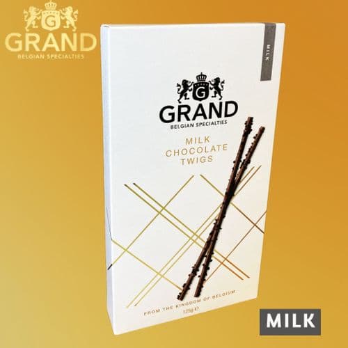 GRAND BELGIAN  CHOCOLATE TWIGS MILK 125g x 6