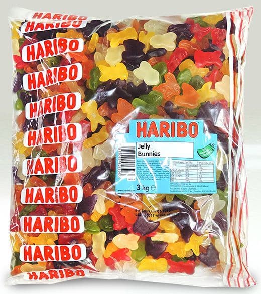 HB11 HARIBO JELLY BUNNIES 3KG POLY BAG