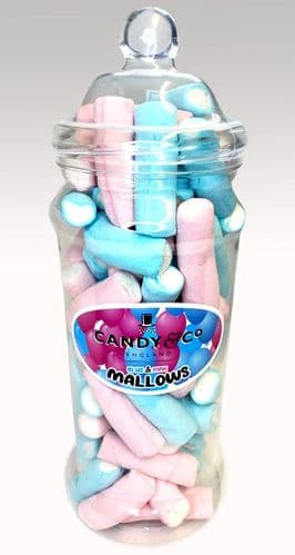 MALLOWS BLUE & PINK LARGE VICTORIAN JAR  420g