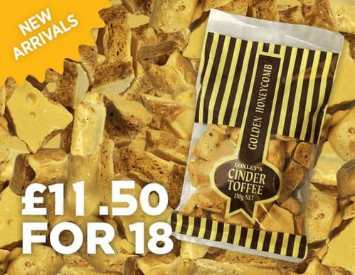 MIT01 LOXLEY'S CINDER TOFFEE  18x150g BAGS
