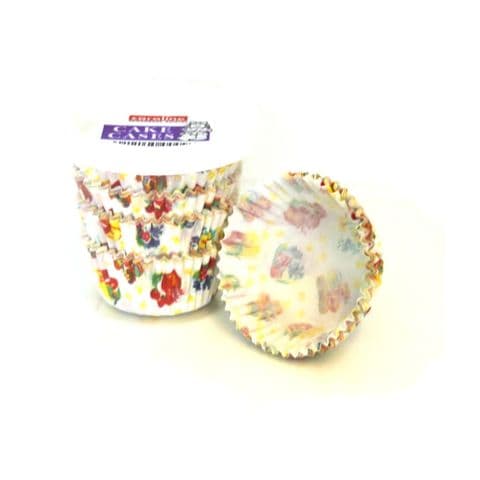 100 x Patterned Paper Baking Cake Cases 5.5cm