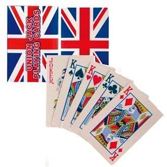 12 x Packs Playing Cards Plastic Coated - Union Jack Wholesale Bulk Buy Henbrandt