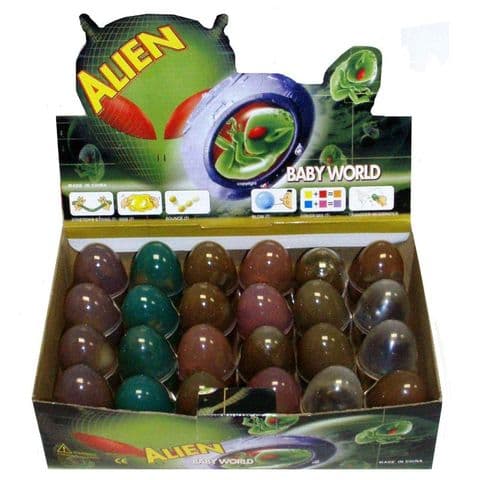 24 x Hatching ALIEN Gel Bouncing Putty EGG Mixed Colours Wholesale Bulk Buy