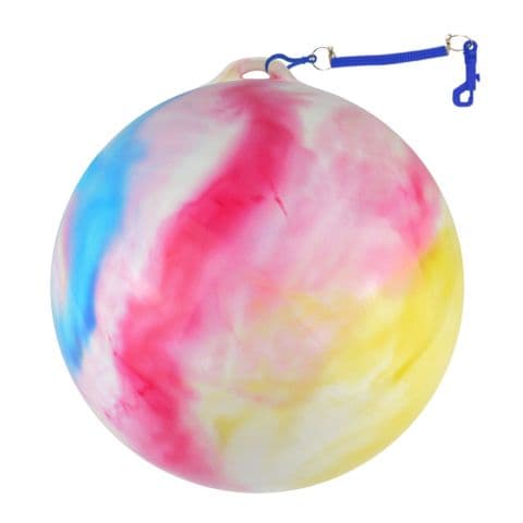 25cm Marble Effect Ball With Hook & Spiral Keyring