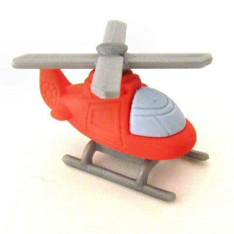 30 x Red Helicopter - 3D Novelty Erasers Rubbers Wholesale Bulk Buy