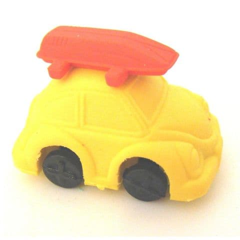 30 x Yellow Beetle Car - 3D Novelty Erasers Rubbers Wholesale Bulk Buy