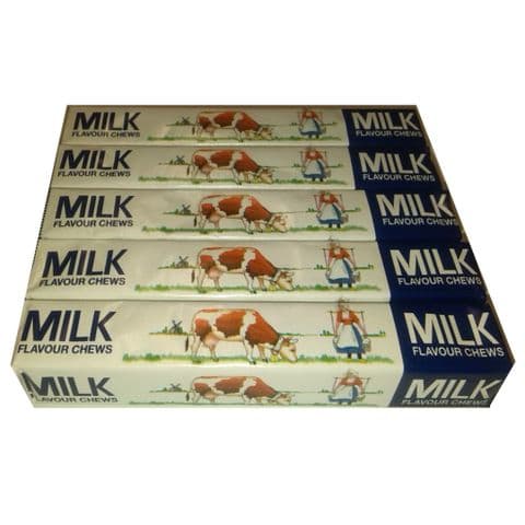 5 x Milk Flavour Chews - Chewy Candy Sweets 41g Each