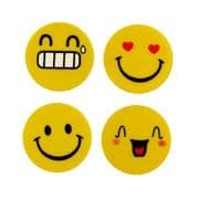 50 x Yellow Smiley Faces - Novelty Erasers Rubbers (Sets of 4) 200 Total Wholesale Bulk Buy