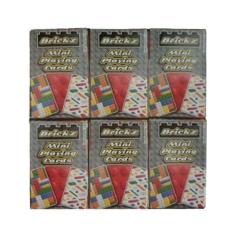 6 x  Brickz Themed Mini Packs Playing Cards Henbrandt