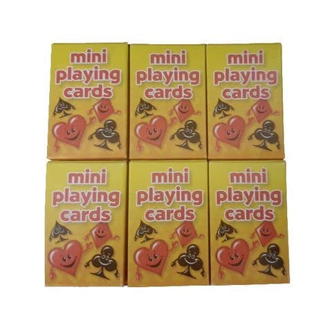6 x Standard Mini Packs Playing Cards Henbrandt