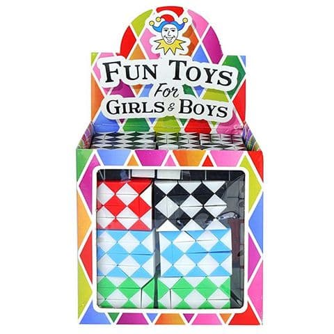 84 x Mini Snakes Retro Magic Cube Puzzles Party Bag Toys Fillers - Wholesale Bulk Buy Box