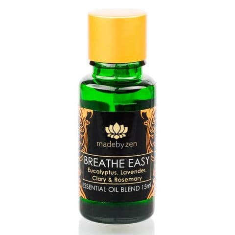 BREATHE EASY Purity Range - Scented Essential Oil Blend Made By Zen 15ml