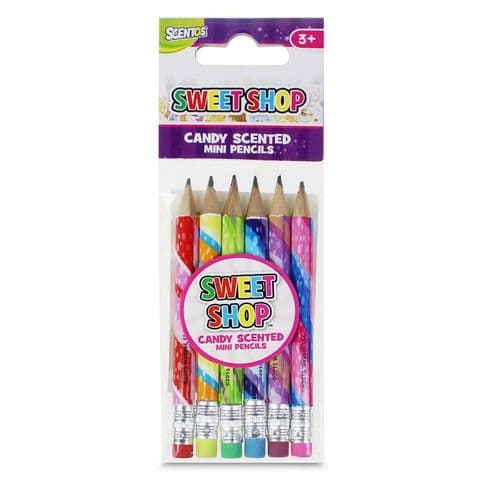 Candy Scented Eraser Mini Pencils 6 Pack - Sweet Shop Scentos by WeVeel Arts & Crafts