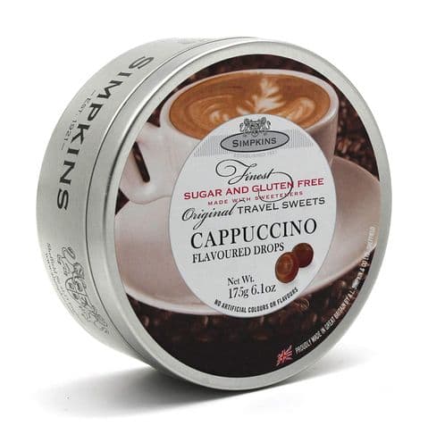 Cappuccino Sugar & Gluten Free - Simpkins Traditional Travel Sweets Tin 175g