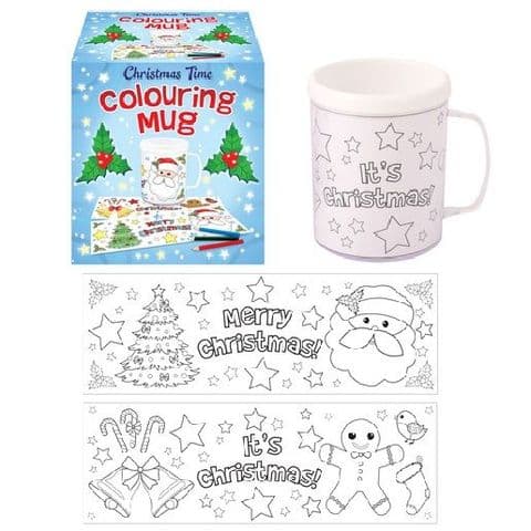 Christmas Time Colouring Mug - Colour Your Own Arts & Crafts