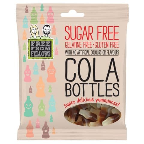 Cola Bottles - Sugar Gelatine Gluten Free Jellies Sweets Free From Fellows 100g