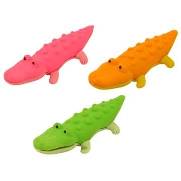 Crocodile - Novelty 3D Erasers Rubbers ORANGE GREEN or PINK