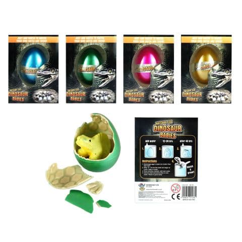 Dinosaur Babies - Hatching & Growing Egg In Assorted Colours