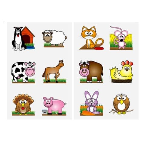 Farm Animals - Pack of 12 Mini Tattoos