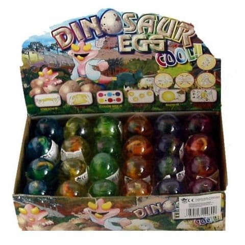 Hatching DINOSAUR Gel Bouncing Putty EGG - Bounces & Stretchy Mixed Colours