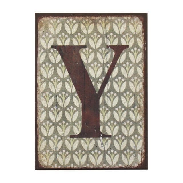 Jones Home and Gift E Letter Letters Of The Alphabet Retro Patterned Metal Fridge Magnets A-Z 1 Supplied