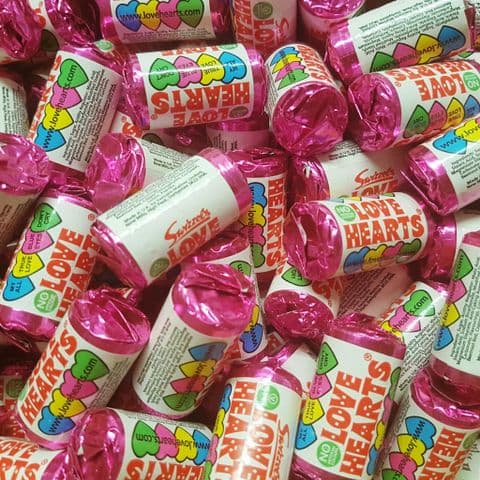 Mini Love Hearts Rolls Candy Sweets - Party Wedding Favours Swizzels Matlow