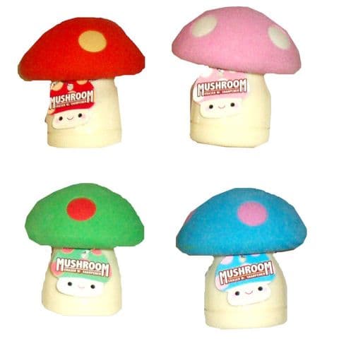 Mushroom Erasers & Pencil Sharpener - Assorted Colours (1 Supplied)