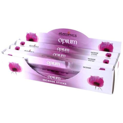 Opium Scented Incense Sticks Elements Indian - Tube Of 20