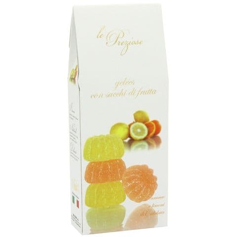Orange & Lemon Italian Fruity Jellies Sweets Le Preziose 200g