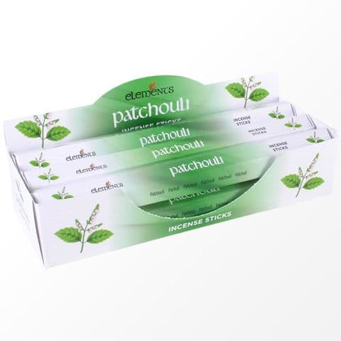 Patchouli Scented Incense Sticks Elements Indian - Tube Of 20