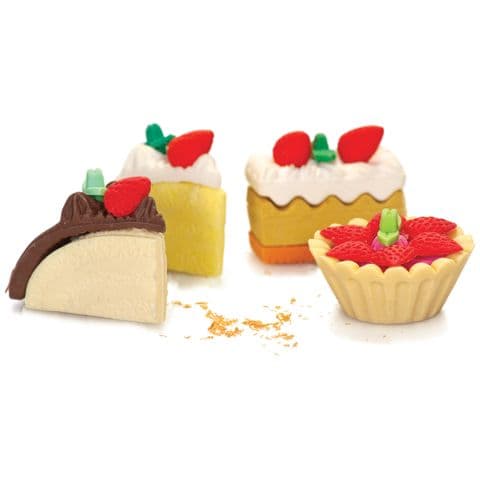 Patisserie Erasers - Novelty Food Rubbers (Cakes Custard Slice Tarts) Set of 4