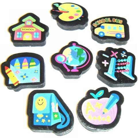 School Classroom Themed - Novelty Erasers Rubbers