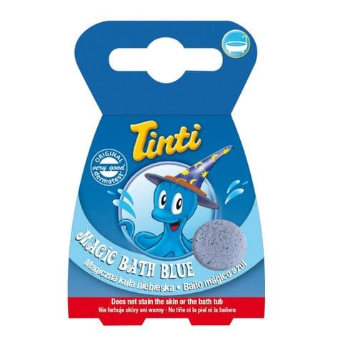 Single Blue Magic Bath BOMB Fizzer - TINTI Zauberbad - Box of 1 Ball