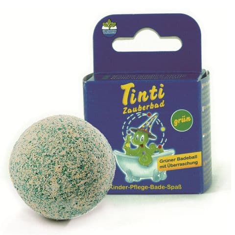 Single Green Magic Bath BOMB Fizzer - TINTI Zauberbad - Box of 1 Ball