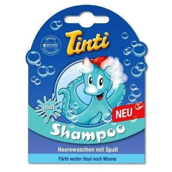 Single Sachet Mint Blue Coloured Shampoo 15ml - TINTI Haarewaschen