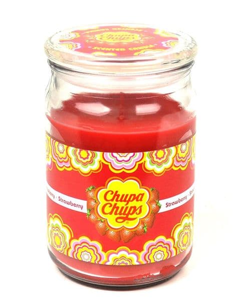 Strawberry Scented - Chupa Chups Large Jar Candle 130 Hours