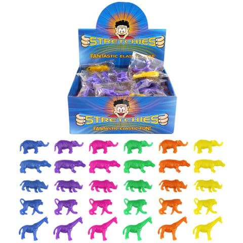 Stretchy Jungle Animals - Stretchies Party Bag Fillers Favours Toys - Assorted Colours