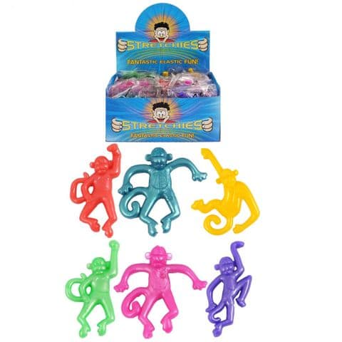 Stretchy Monkeys - Stretchies Party Bag Fillers Favours Toys - Assorted Colours