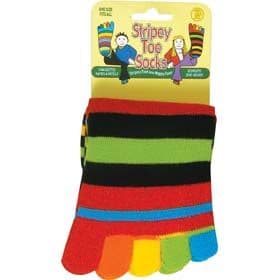 Stripey Toe Socks - Stretchy Stripey One Size Fits All