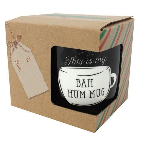 This Is My Bah Hum Mug - Christmas Black Gift Boxed Mug