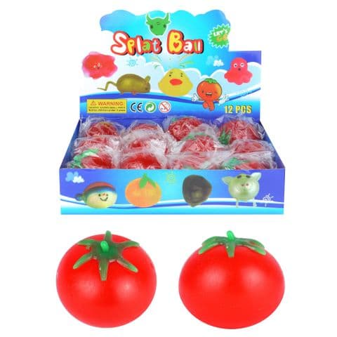 Tomato Splat Ball - Squidgy Throwing Toy Red