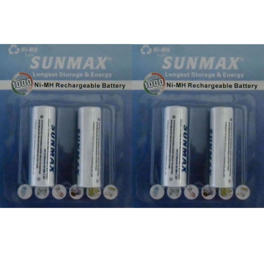 AA Long Life Rechargeable Ni-MH 1.2v Batteries 2100 mAh (Pack of 4)