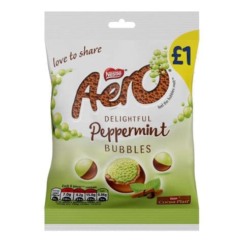 Aero Peppermint Bubbles Milk Chocolate Nestlé  80g