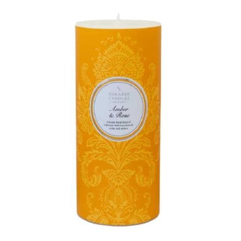 Amber & Rose Scented Pillar Candle - Shearer Candles