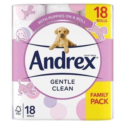 Andrex Gentle Clean Toilet Rolls (Pack of 18)