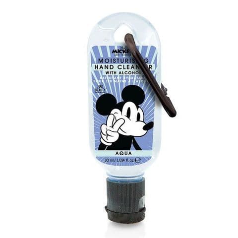Aqua Mickey Mouse Disney Clip & Clean Moisturising Travel Hand Cleanser Gel 30ml Mad Beauty