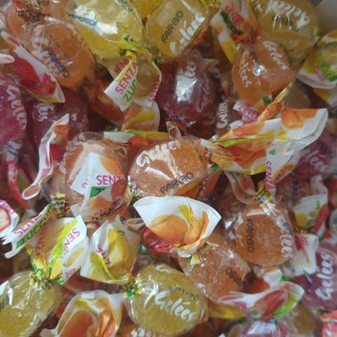 Assorted Fruit Jellies Gelees - No Added Sugar Free Sweets Farbo Wholesale Bag 1kg