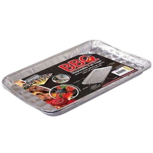 BBQ Disposable Foil Trays Kingfisher Barbecue (Pack of 2)