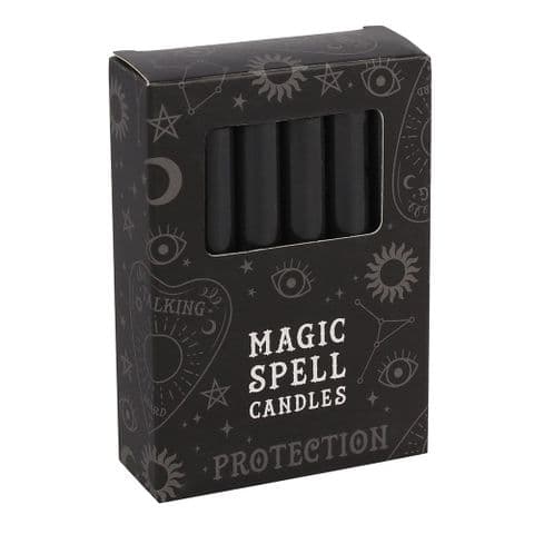 Black Protection Magic Spell / Angel Chimes Candles  Spirit of Equinox (Pack of 12)